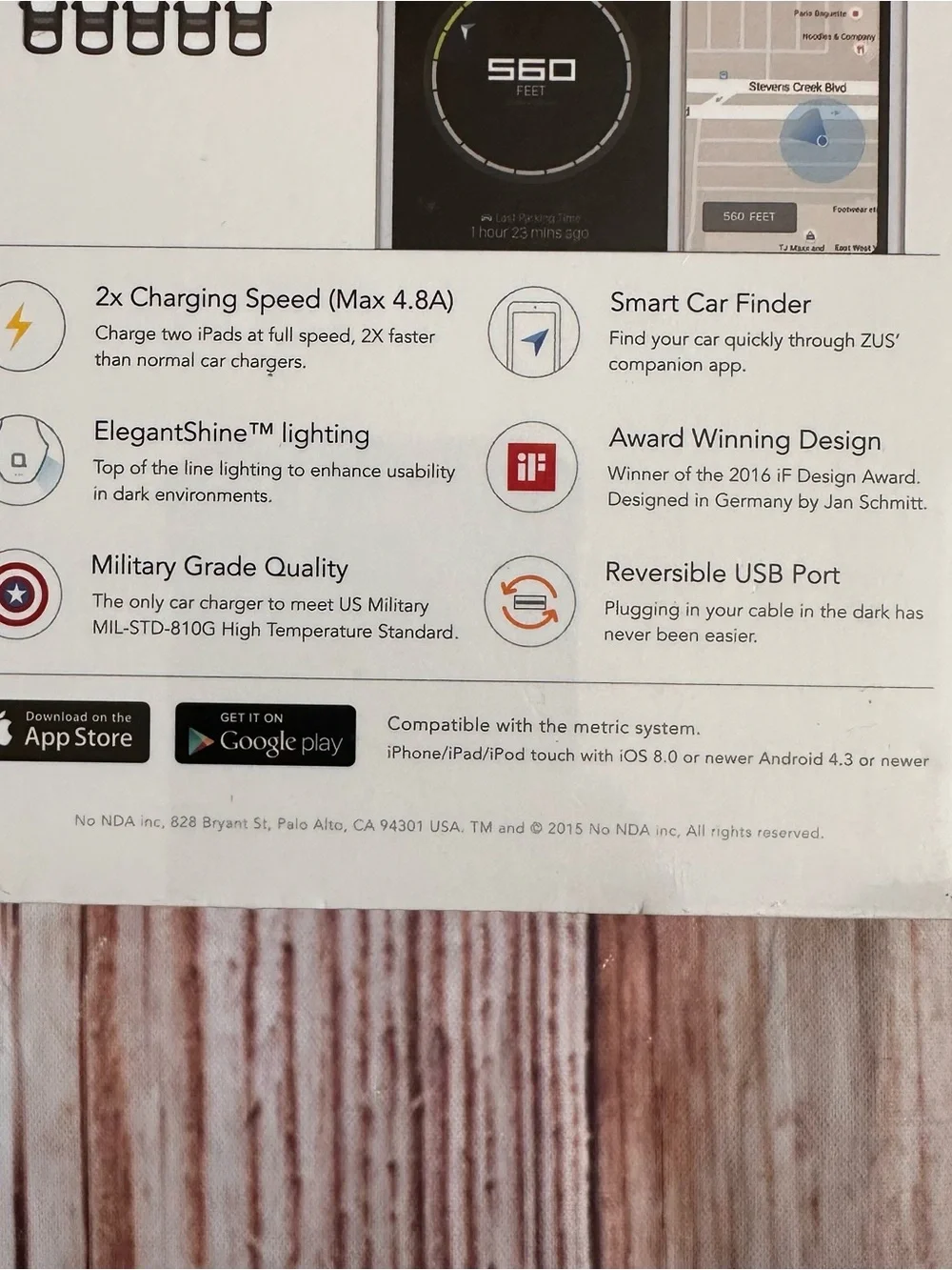 Zus Smart Car Hub by Nonda USB charger Car Finder Battery Monitor Mileage Log
